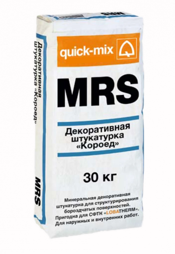 MRS Декоративная штукатурка «Короед», 1,5 мм, белый, 30 кг
