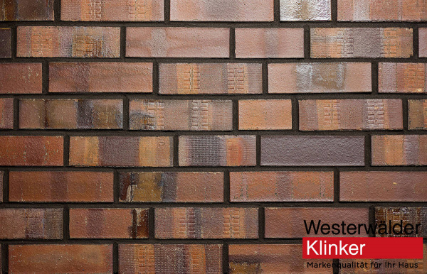 Клинкерная плитка WesterWaelder Klinker для фасада WK04S Rotbraun-bunt Spezial, 240*71*15