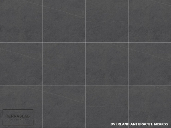 Плитка Overland ANTHRACITE для террас, TERRASLAB, 60x60x2 см