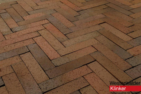 Тротуарный клинкерный кирпич WesterWaelder Klinker rigel WK102RB Design rot braun, 240*52*50 мм