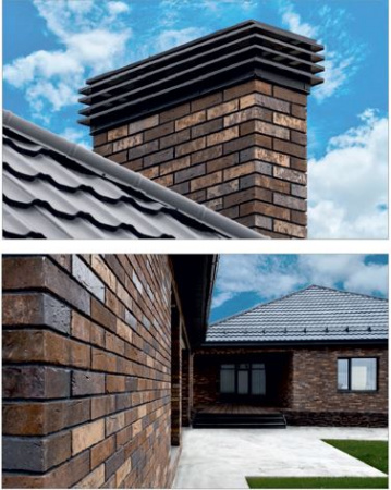Кирпич Облицовочный Мангейм Сепия 1НФ, 250*120*65,  KONIGSTEIN