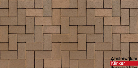 Тротуарный клинкерный кирпич WesterWaelder Klinker WK114BR40 Design braun, 200*100*40 мм