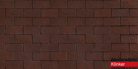 Тротуарный клинкерный кирпич WesterWaelder Klinker WK115DB40 Design dunkel braun, 200*100*40 мм
