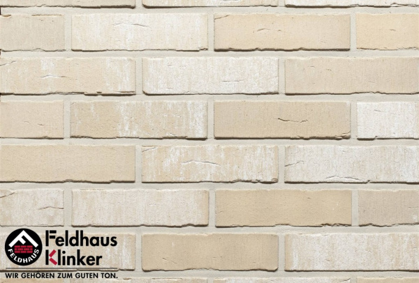 Кирпич клинкерный облицовочный Feldhaus Klinker K741WDF "vascu crema bora"