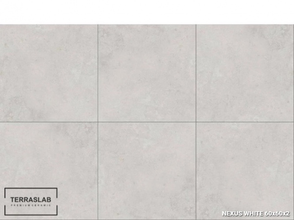 Плитка Nexus WHITE для террас, TERRASLAB, 60x60x2 см
