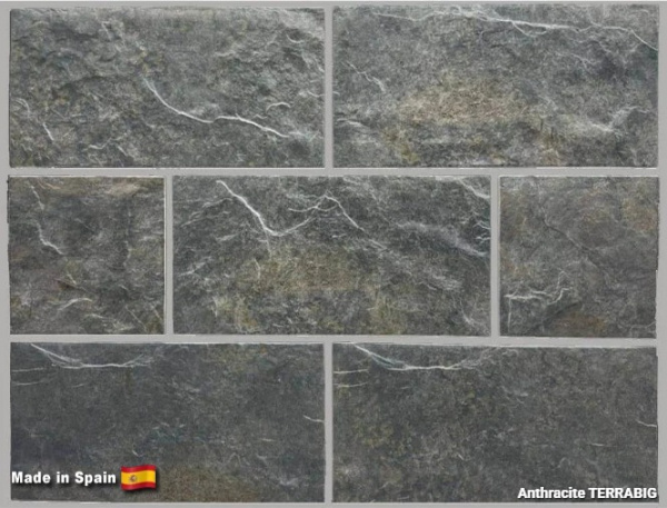 Клинкерная плитка для цоколя TERRABIG Anthracite, 295x148x9 мм