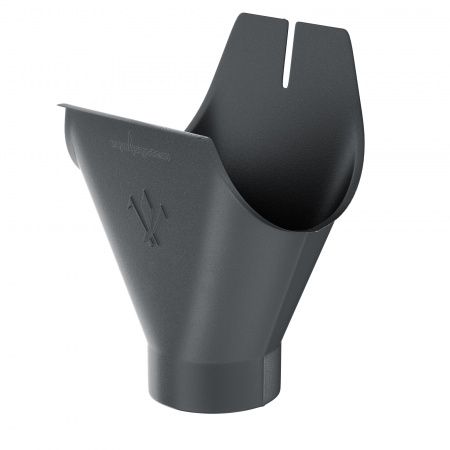 Воронка желоба металлическая Aquasystem 100/150 RR23matt (Серый Маренго матовый)