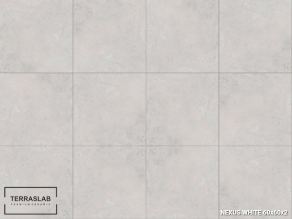 Плитка Nexus WHITE для террас, TERRASLAB, 60x60x2 см