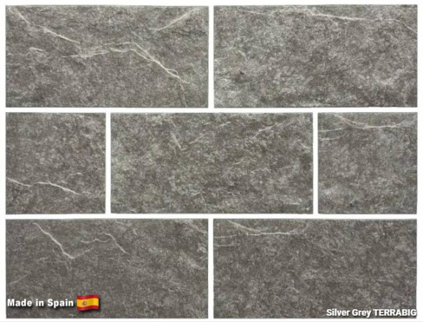 Клинкерная плитка для цоколя TERRABIG Silver Grey, 295x148x9 мм