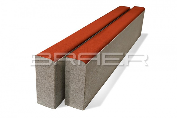 Бордюр тротуарный 1000/80x200 Красный, Braer
