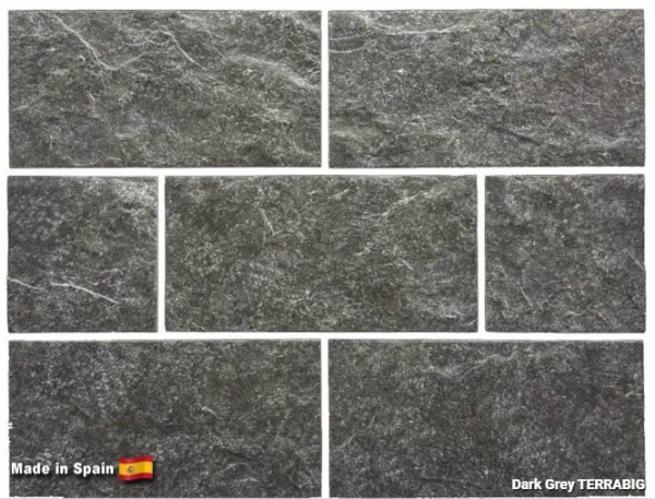 Клинкерная плитка для цоколя TERRABIG Dark Grey, 295x148x9 мм
