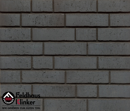 Клинкерная плитка Feldhaus Klinker R777NF14 vascu anthracit azul, 240*71*14