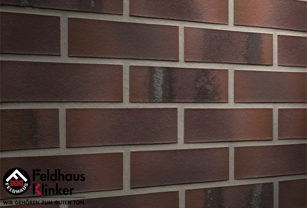 Кирпич клинкерный облицовочный Feldhaus Klinker K561DF "carbona ardor maritimo"