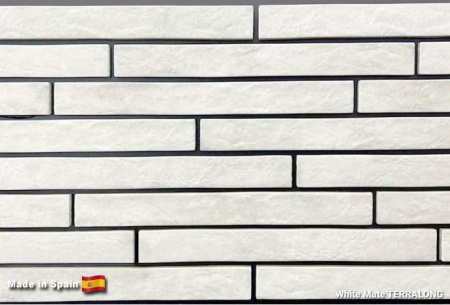 Клинкерная плитка TERRALONG White Mate, 450х48х10 мм