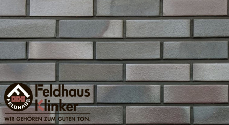 Кирпич клинкерный  облицовочный Feldhaus Klinker K398DF "galena cerasi nero"
